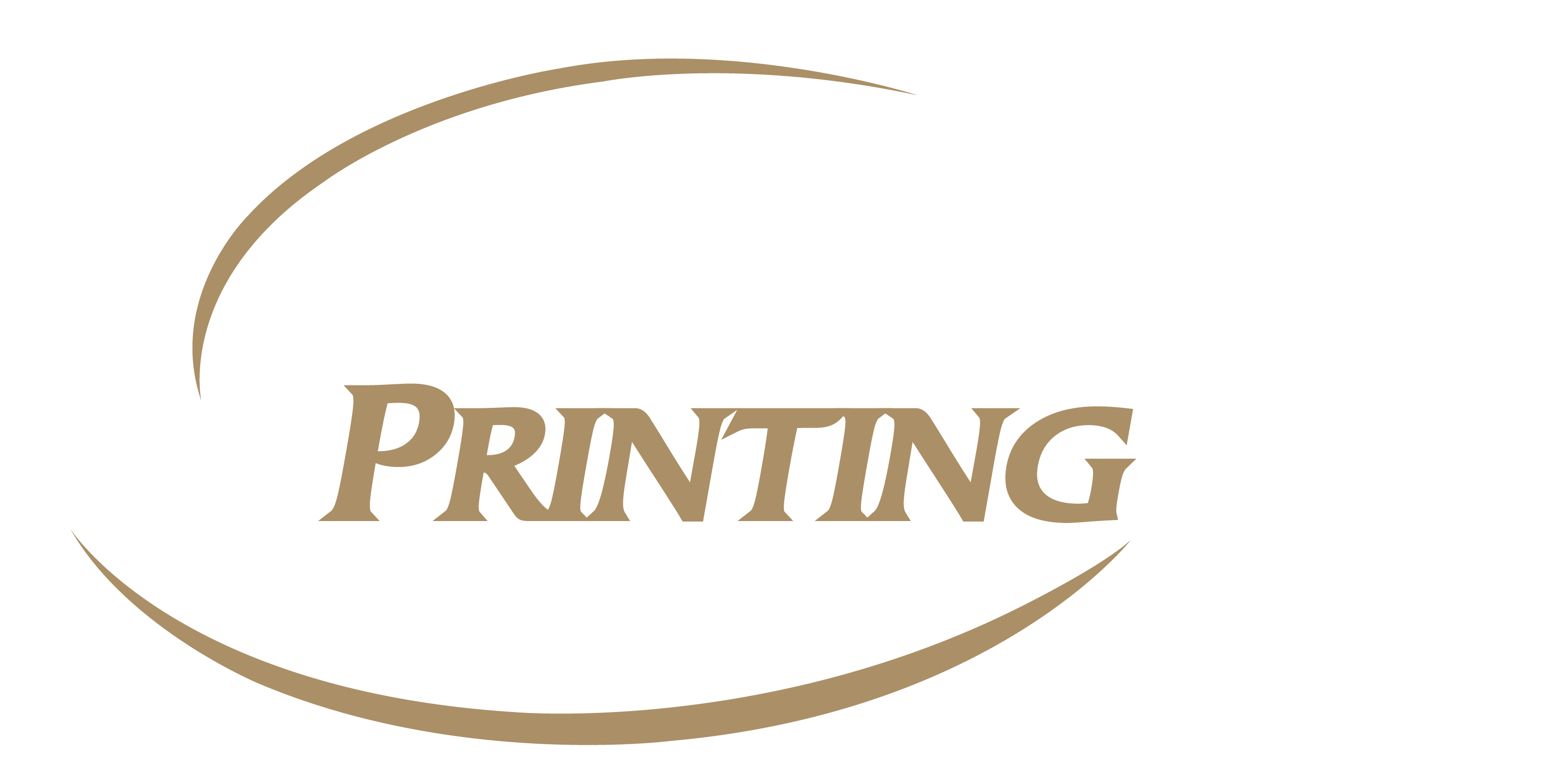 Renaissance Printing logo white and gold