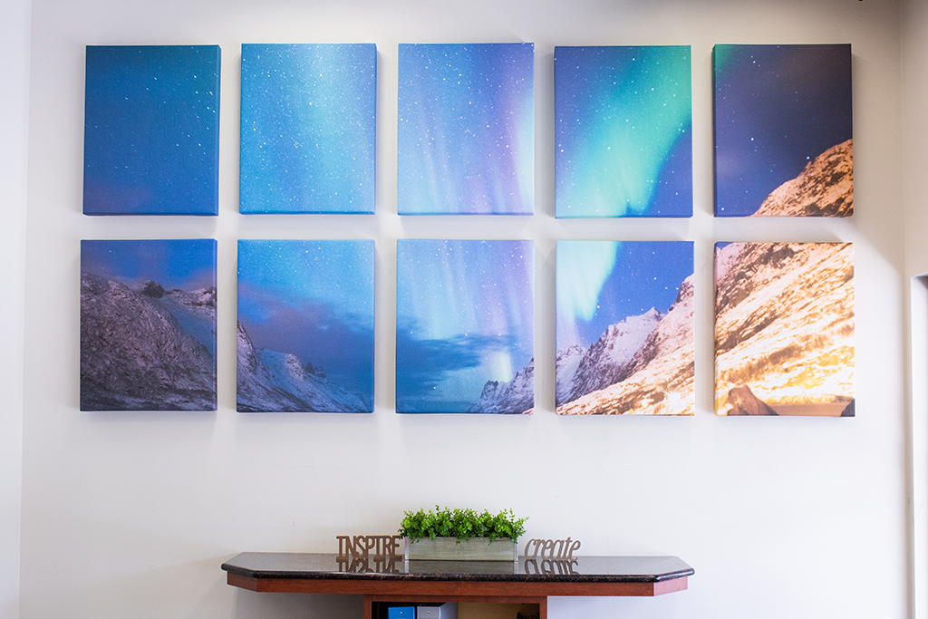 Image of Multi Canvas print on a wall